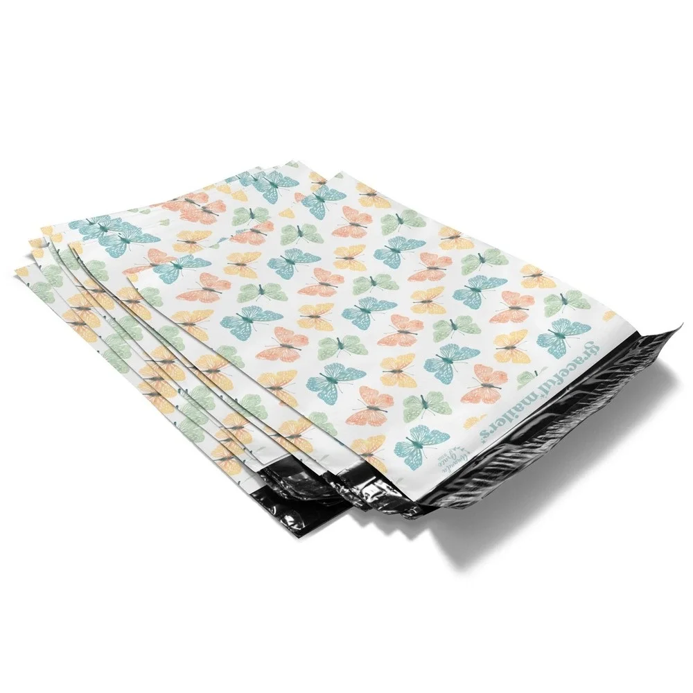 Butterfly Poly Mailers 10x13 Inch 100 Pack Shipping Supplies Watercolor Mailer